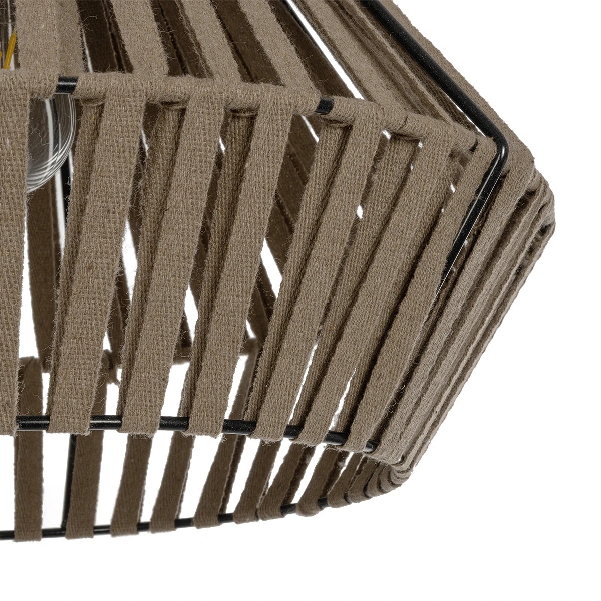 GLOBOSTAR® NUI 205-0067 Boho Κρεμαστό Φωτιστικό Οροφής με Ντουί 1 x E27 AC 220-240V IP20 - Μπεζ - M36 x Π36 x Υ27cm - Image 8