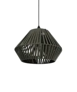 GLOBOSTAR® NUI 205-0069 Boho Κρεμαστό Φωτιστικό Οροφής με Ντουί 1 x E27 AC 220-240V IP20 - Πρασίνο - M36 x Π36 x Υ27cm
