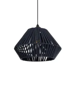 GLOBOSTAR® NUI 205-0071 Boho Κρεμαστό Φωτιστικό Οροφής με Ντουί 1 x E27 AC 220-240V IP20 - Μπλε - M36 x Π36 x Υ27cm
