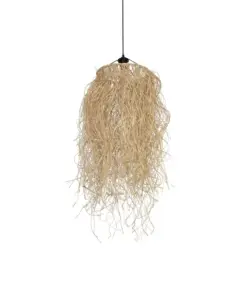 GLOBOSTAR® PIOVERE 205-0078 Boho Κρεμαστό Φωτιστικό Οροφής με Ντουί 1 x E27 AC 220-240V IP20 - Μπεζ - M35 x Π35 x Υ70cm