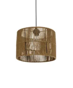 GLOBOSTAR® SAFA 205-0085 Boho Κρεμαστό Φωτιστικό Οροφής με Ντουί 1 x E27 AC 220-240V IP20 - Μπεζ - M30 x Π30 x Υ26cm