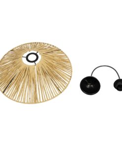GLOBOSTAR® CHAPEAU 205-0086 Boho Κρεμαστό Φωτιστικό Οροφής με Ντουί 1 x E27 AC 220-240V IP20 – Μπεζ – M41 x Π41 x Υ17cm