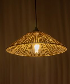 GLOBOSTAR® CHAPEAU 205-0086 Boho Κρεμαστό Φωτιστικό Οροφής με Ντουί 1 x E27 AC 220-240V IP20 – Μπεζ – M41 x Π41 x Υ17cm