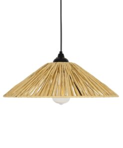 GLOBOSTAR® CHAPEAU 205-0086 Boho Κρεμαστό Φωτιστικό Οροφής με Ντουί 1 x E27 AC 220-240V IP20 – Μπεζ – M41 x Π41 x Υ17cm
