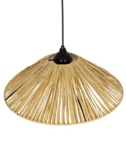 GLOBOSTAR® CHAPEAU 205-0086 Boho Κρεμαστό Φωτιστικό Οροφής με Ντουί 1 x E27 AC 220-240V IP20 – Μπεζ – M41 x Π41 x Υ17cm