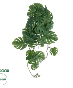 GloboStar® Artificial Garden MONSTERA HANGING PLANT 20605 - Τεχνητό Διακοσμητικό Κρεμαστό Φυτό Μονστέρα Υ45cm