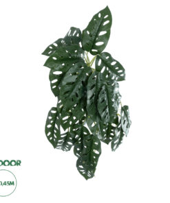 GloboStar® Artificial Garden MONSTERA HANGING PLANT 20608 - Τεχνητό Διακοσμητικό Κρεμαστό Φυτό Μονστέρα Υ45cm