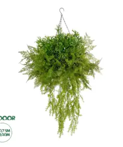 GloboStar® Artificial Garden BOUQUET VARIOUS HANGING PLANT 20625 Τεχνητό Κρεμαστό Διακοσμητικό Φυτό Μιξ Μ75 x Π75 x Y100cm