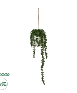 GloboStar® Artificial Garden HANGING LOVER'S TEARS 20628 - Τεχνητό Κρεμαστό Διακοσμητικό Φυτό Lover's Tears Μ16 x Π16 x Y50cm