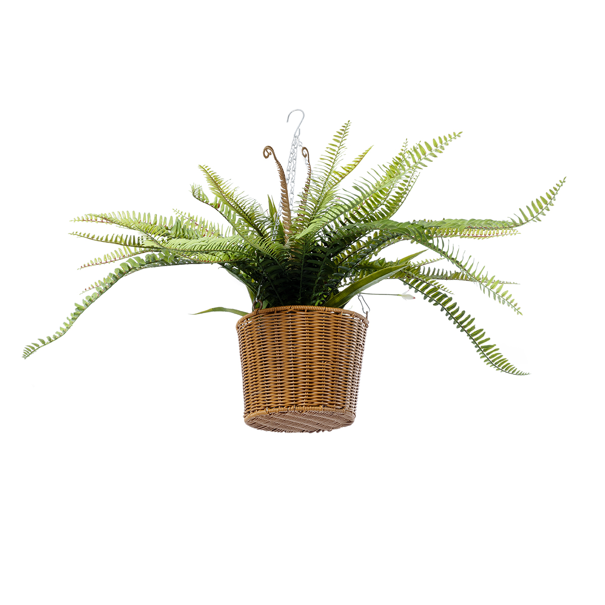 GloboStar® Artificial Garden FERN HANGING BOUQUET PLANT 20629 Τεχνητό Κρεμαστό Διακοσμητικό Φυτό Φτέρης Y56cm - Image 4