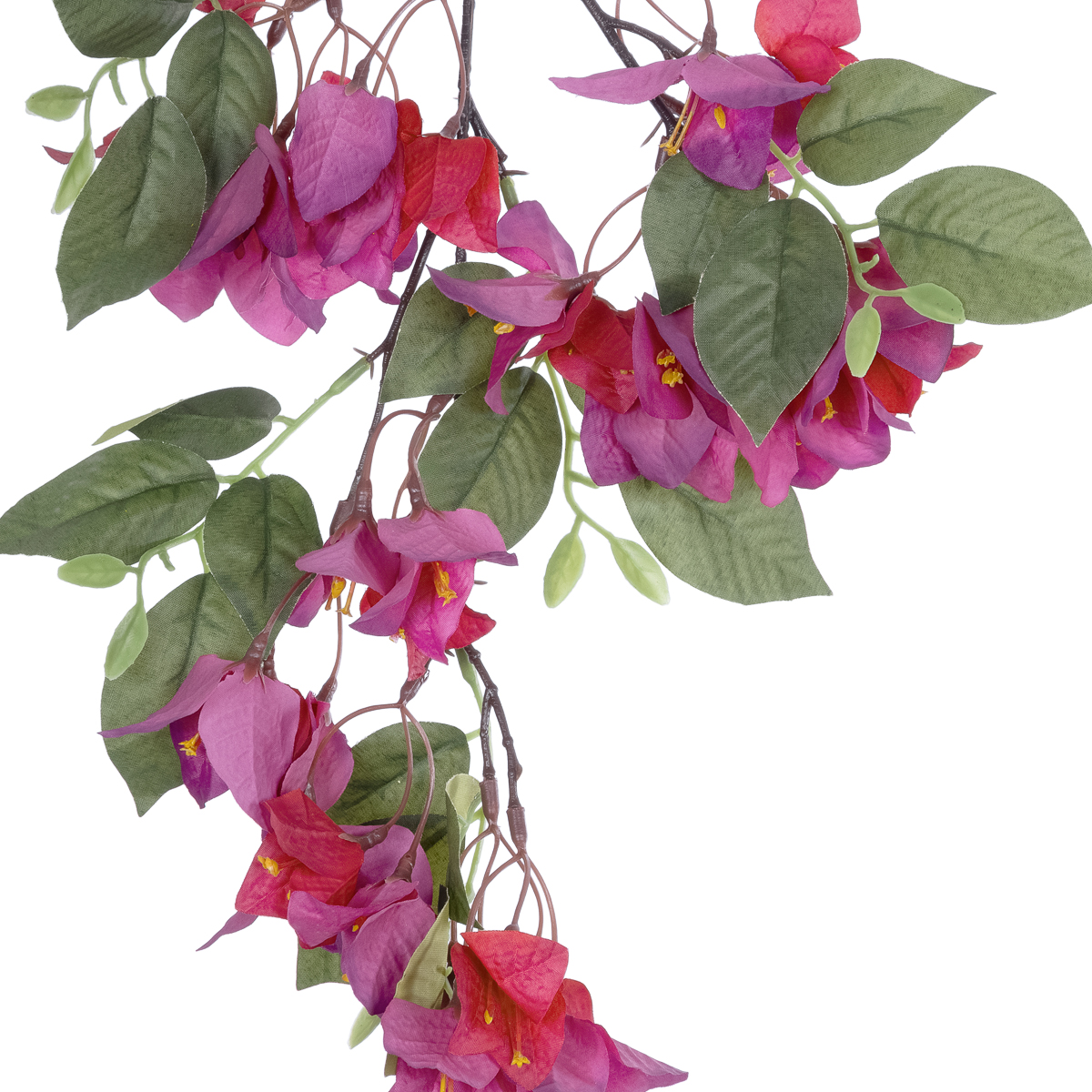 GloboStar® Artificial Garden BOUGAUVILLEA BRANCH 20644 Τεχνητό Διακοσμητικό Κλαδί Μπουκανβίλιας Φουξ Y80cm - Image 3