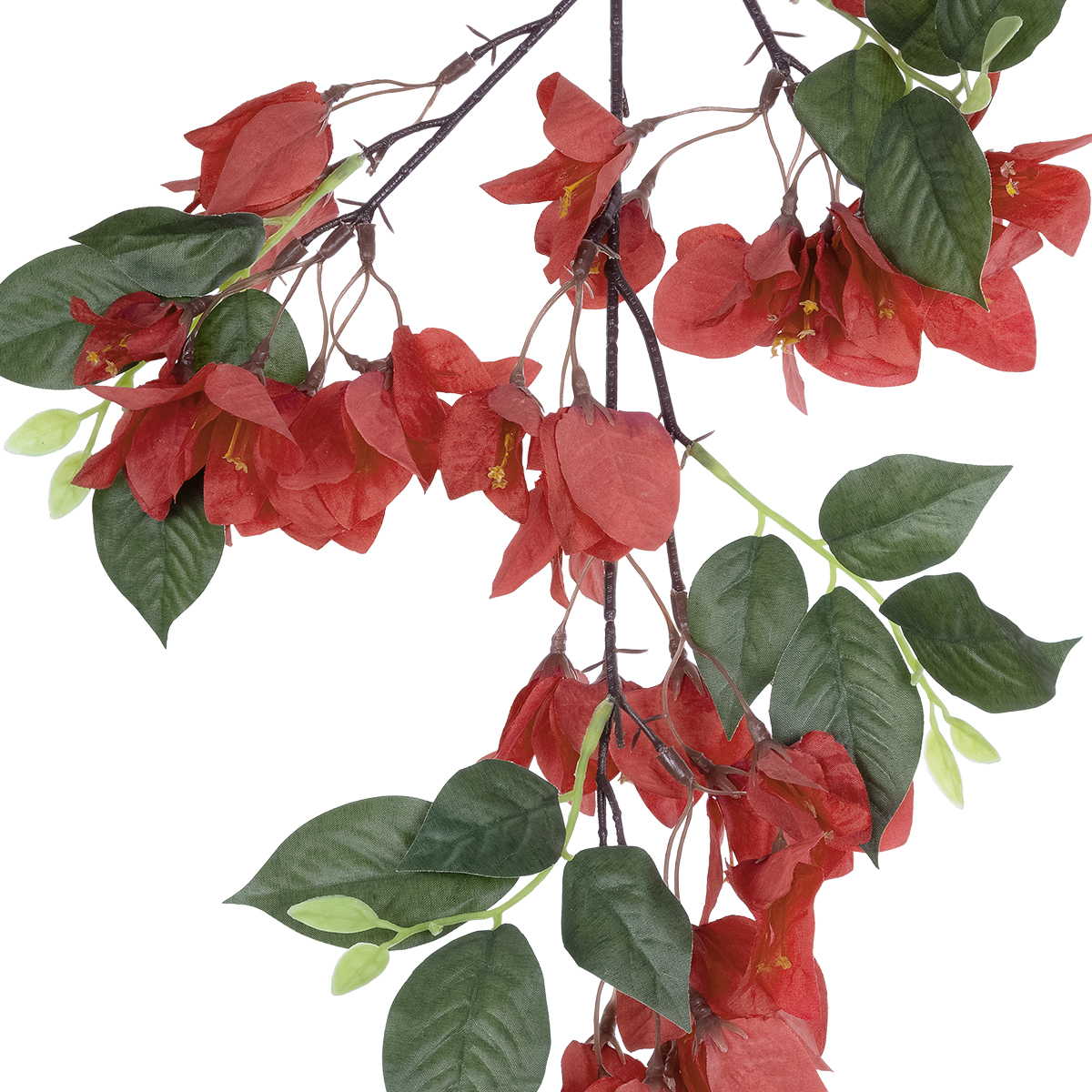 GloboStar® Artificial Garden BOUGAUVILLEA BRANCH 20645 Τεχνητό Διακοσμητικό Κλαδί Μπουκανβίλιας Κόκκινο Κεραμιδί Y80cm - Image 3