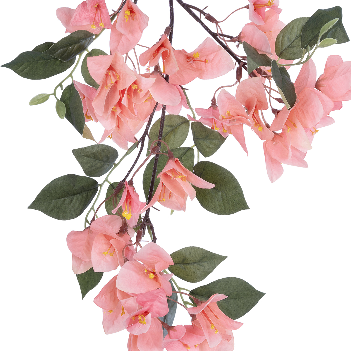 GloboStar® Artificial Garden BOUGAUVILLEA BRANCH 20647 Τεχνητό Διακοσμητικό Κλαδί Μπουκανβίλιας Ροζ - Πορτοκαλί Y80cm - Image 3