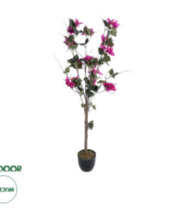 GloboStar® Artificial Garden BOUGAUVILLEA 20674 Τεχνητό Διακοσμητικό Φυτό με Ανθη Μπουκανβίλιας Φουξ Υ120cm