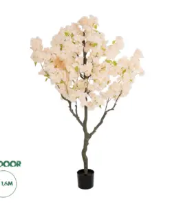 GloboStar® Artificial Garden SALMON CHERRY BLOSSOM TREE 20679 Τεχνητό Διακοσμητικό Δέντρο Απαλό Ροζ Άνθος Κερασιάς Υ160cm