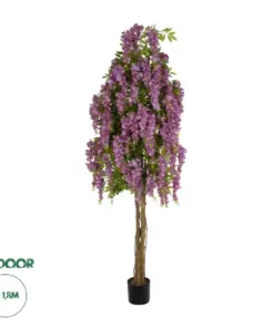 GloboStar® Artificial Garden WISTERIA PINK 20681 Τεχνητό Διακοσμητικό Δέντρο Ροζ Βιστερία Μ60 x Π60 x Υ180cm