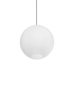 GLOBOSTAR® GABIA 206-0002 Μοντέρνο Κρεμαστό Φωτιστικό Οροφής με Ντουί 1 x E27 AC 220-240V IP20 – Λευκό – Μ40 x Π40 x Υ42cm
