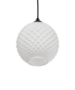 GLOBOSTAR® KEGEL 206-0004 Μοντέρνο Κρεμαστό Φωτιστικό Οροφής με Ντουί 1 x E27 AC 220-240V IP20 – Λευκό – Μ20 x Π20 x Υ20cm