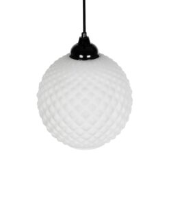 GLOBOSTAR® KEGEL 206-0004 Μοντέρνο Κρεμαστό Φωτιστικό Οροφής με Ντουί 1 x E27 AC 220-240V IP20 – Λευκό – Μ20 x Π20 x Υ20cm
