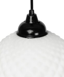 GLOBOSTAR® KEGEL 206-0004 Μοντέρνο Κρεμαστό Φωτιστικό Οροφής με Ντουί 1 x E27 AC 220-240V IP20 – Λευκό – Μ20 x Π20 x Υ20cm