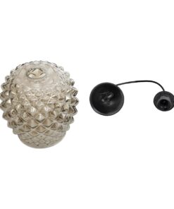 GLOBOSTAR® KEGEL 206-0006 Μοντέρνο Κρεμαστό Φωτιστικό Οροφής με Ντουί 1 x E27 AC 220-240V IP20 – Μαύρο Φιμέ – Μ19 x Π19 x Υ19cm