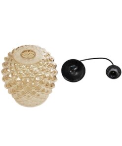 GLOBOSTAR® KEGEL 206-0007 Μοντέρνο Κρεμαστό Φωτιστικό Οροφής με Ντουί 1 x E27 AC 220-240V IP20 – Μελί – Μ19 x Π19 x Υ19cm