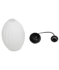 GLOBOSTAR® GURIA 206-0008 Μοντέρνο Κρεμαστό Φωτιστικό Οροφής με Ντουί 1 x E27 AC 220-240V IP20 – Λευκό – Μ19 x Π19 x Υ26cm