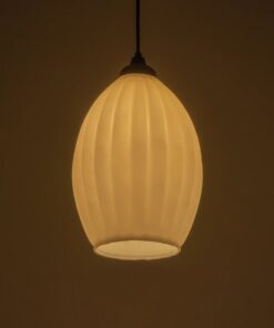 GLOBOSTAR® GURIA 206-0008 Μοντέρνο Κρεμαστό Φωτιστικό Οροφής με Ντουί 1 x E27 AC 220-240V IP20 – Λευκό – Μ19 x Π19 x Υ26cm