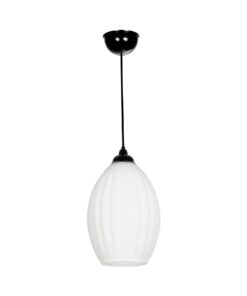GLOBOSTAR® GURIA 206-0008 Μοντέρνο Κρεμαστό Φωτιστικό Οροφής με Ντουί 1 x E27 AC 220-240V IP20 – Λευκό – Μ19 x Π19 x Υ26cm