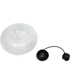 GLOBOSTAR® PERA 206-0009 Μοντέρνο Κρεμαστό Φωτιστικό Οροφής με Ντουί 1 x E27 AC 220-240V IP20 – Διάφανο – Μ30 x Π30 x Υ22cm