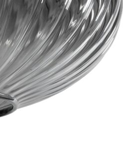 GLOBOSTAR® PERA 206-0010 Μοντέρνο Κρεμαστό Φωτιστικό Οροφής με Ντουί 1 x E27 AC 220-240V IP20 – Μαύρο Φιμέ – Μ30 x Π30 x Υ22cm