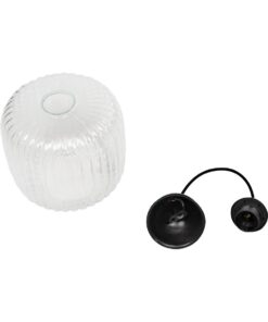GLOBOSTAR® MELONI 206-0013 Μοντέρνο Κρεμαστό Φωτιστικό Οροφής με Ντουί 1 x E27 AC 220-240V IP20 – Διάφανο – Μ20 x Π20 x Υ24cm