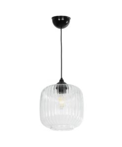 GLOBOSTAR® MELONI 206-0013 Μοντέρνο Κρεμαστό Φωτιστικό Οροφής με Ντουί 1 x E27 AC 220-240V IP20 – Διάφανο – Μ20 x Π20 x Υ24cm