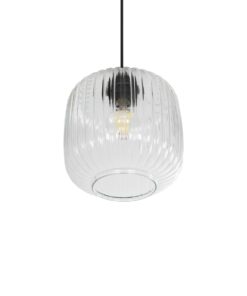 GLOBOSTAR® MELONI 206-0013 Μοντέρνο Κρεμαστό Φωτιστικό Οροφής με Ντουί 1 x E27 AC 220-240V IP20 – Διάφανο – Μ20 x Π20 x Υ24cm