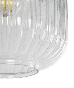 GLOBOSTAR® MELONI 206-0013 Μοντέρνο Κρεμαστό Φωτιστικό Οροφής με Ντουί 1 x E27 AC 220-240V IP20 – Διάφανο – Μ20 x Π20 x Υ24cm