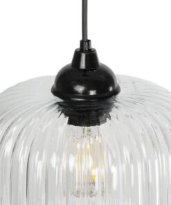 GLOBOSTAR® MELONI 206-0013 Μοντέρνο Κρεμαστό Φωτιστικό Οροφής με Ντουί 1 x E27 AC 220-240V IP20 – Διάφανο – Μ20 x Π20 x Υ24cm