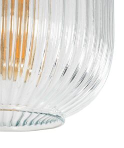 GLOBOSTAR® MELONI 206-0017 Μοντέρνο Κρεμαστό Φωτιστικό Οροφής με Ντουί 1 x E27 AC 220-240V IP20 – Διάφανο – Μ20 x Π20 x Υ38cm