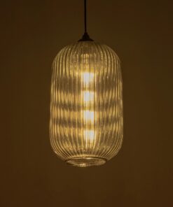 GLOBOSTAR® MELONI 206-0018 Μοντέρνο Κρεμαστό Φωτιστικό Οροφής με Ντουί 1 x E27 AC 220-240V IP20 – Μαύρο Φιμέ – Μ20 x Π20 x Υ38cm