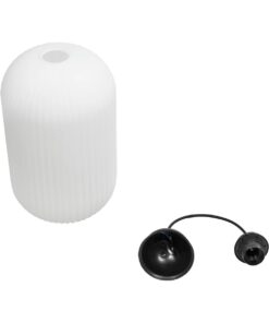 GLOBOSTAR® MELONI 206-0019 Μοντέρνο Κρεμαστό Φωτιστικό Οροφής με Ντουί 1 x E27 AC 220-240V IP20 – Λευκό – Μ20 x Π20 x Υ38cm