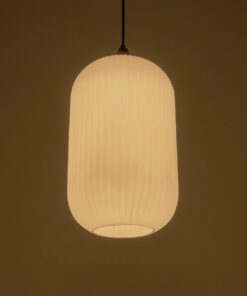 GLOBOSTAR® MELONI 206-0019 Μοντέρνο Κρεμαστό Φωτιστικό Οροφής με Ντουί 1 x E27 AC 220-240V IP20 – Λευκό – Μ20 x Π20 x Υ38cm