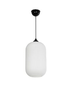 GLOBOSTAR® MELONI 206-0019 Μοντέρνο Κρεμαστό Φωτιστικό Οροφής με Ντουί 1 x E27 AC 220-240V IP20 – Λευκό – Μ20 x Π20 x Υ38cm