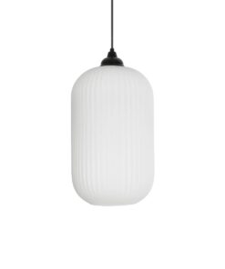 GLOBOSTAR® MELONI 206-0019 Μοντέρνο Κρεμαστό Φωτιστικό Οροφής με Ντουί 1 x E27 AC 220-240V IP20 – Λευκό – Μ20 x Π20 x Υ38cm