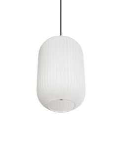 GLOBOSTAR® MELONI 206-0019 Μοντέρνο Κρεμαστό Φωτιστικό Οροφής με Ντουί 1 x E27 AC 220-240V IP20 – Λευκό – Μ20 x Π20 x Υ38cm