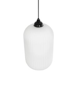 GLOBOSTAR® MELONI 206-0019 Μοντέρνο Κρεμαστό Φωτιστικό Οροφής με Ντουί 1 x E27 AC 220-240V IP20 – Λευκό – Μ20 x Π20 x Υ38cm