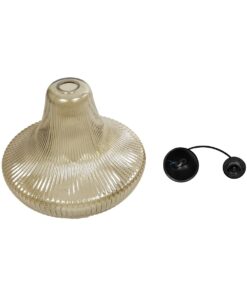GLOBOSTAR® VERRE 206-0022 Μοντέρνο Κρεμαστό Φωτιστικό Οροφής με Ντουί 1 x E27 AC 220-240V IP20 – Mελί – Μ38 x Π38 x Υ34cm
