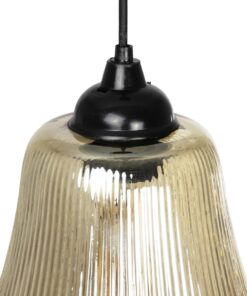 GLOBOSTAR® VERRE 206-0022 Μοντέρνο Κρεμαστό Φωτιστικό Οροφής με Ντουί 1 x E27 AC 220-240V IP20 – Mελί – Μ38 x Π38 x Υ34cm