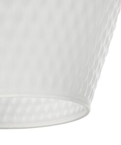 GLOBOSTAR® SKLO 206-0023 Μοντέρνο Κρεμαστό Φωτιστικό Οροφής με Ντουί 1 x E27 AC 220-240V IP20 – Λευκό – Μ22 x Π22 x Υ31cm