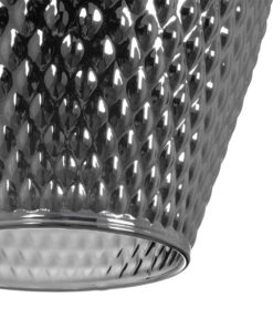 GLOBOSTAR® SKLO 206-0024 Μοντέρνο Κρεμαστό Φωτιστικό Οροφής με Ντουί 1 x E27 AC 220-240V IP20 – Μαύρο Φιμέ – Μ22 x Π22 x Υ31cm