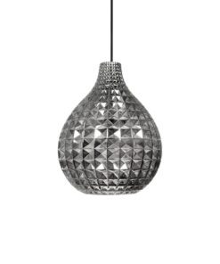 GLOBOSTAR® BASTIK 206-0026 Μοντέρνο Κρεμαστό Φωτιστικό Οροφής με Ντουί 1 x E27 AC 220-240V IP20 – Μαύρο Φιμέ – Μ22 x Π22 x Υ26cm