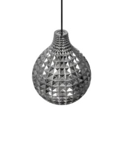 GLOBOSTAR® BASTIK 206-0026 Μοντέρνο Κρεμαστό Φωτιστικό Οροφής με Ντουί 1 x E27 AC 220-240V IP20 – Μαύρο Φιμέ – Μ22 x Π22 x Υ26cm